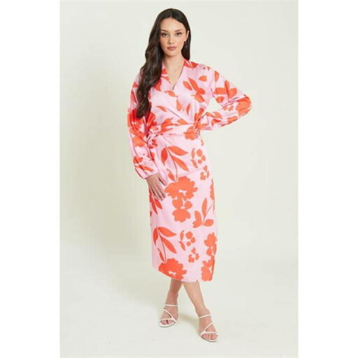Be You 【 Long Sleeve Satin Tie Wrap Midi Dress Women 】 Sleeve スリーブ サテン ネクタイ wrap ラップ ドレス レディースファッション ドレス レディース Be You 【 Long Sleeve Satin Tie Wrap Midi Dress Women 】 Sleeve スリーブ サテン ネクタイ wrap ラップ ドレス レディースファッション ドレス レディース