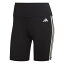 アディダス Adidas 【 Training Essentials 3-Stripes High-Waisted Short Leggings Women Black 】 ト..