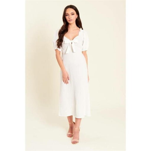 Be You 【 Tie Front Midi Dress Women 】 ネクタイ ドレス レディースファッション ドレス レディース Be You 【 Tie Front Midi Dress Women 】 ネクタイ ドレス レディースファッション ドレス レディース