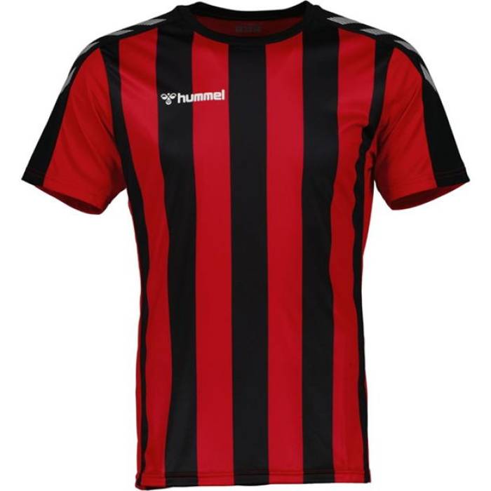 ヒュンメル Hummel 【 Stripe Jersey Top Unisex Adults Men Blk/True Red 】 Stripe ストライプ ジ...