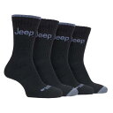 Jeep 【 4 Pack Performance Boot Socks Mens Men Black Plain 】 パフォーマンス ブーツ ソックス・靴下 ...
