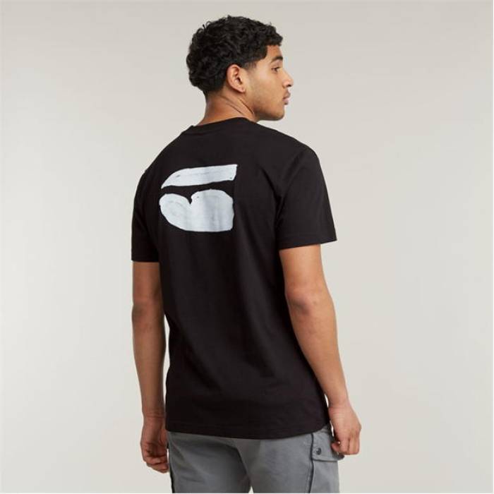 G Star  Burger Back Print T-Shirt Men Black  T 󥺥եå ȥåץ T...