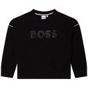 ボス Boss 【 Girl's Signature Crew Sweatshirt Kids 】 クルー スウェット トレーナー キッズ ベビー マタニティ ...