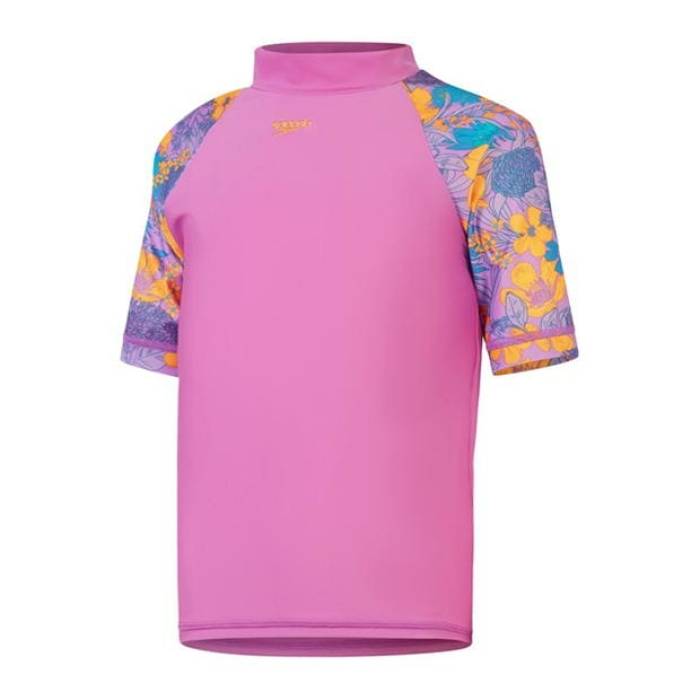 ԡ Speedo  Short Sleeve Rash Vest Juniors Women Violet  Sleeve ꡼...