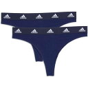 アディダス Adidas 【 Active Comfort Cotton Thong 2-Pack Women Night Sky 】 2個入 インナー 下着 ...