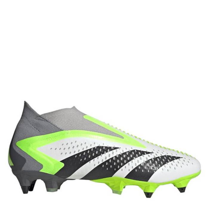 アディダス Adidas 【 Predator Accuracy + Soft Ground Football Boots Men Wht/Blk/Lemon 】 プレデター フットボール ブーツ スポーツ アウトドア サッカー フットサル サッカー シューズ スパイク メンズシュ