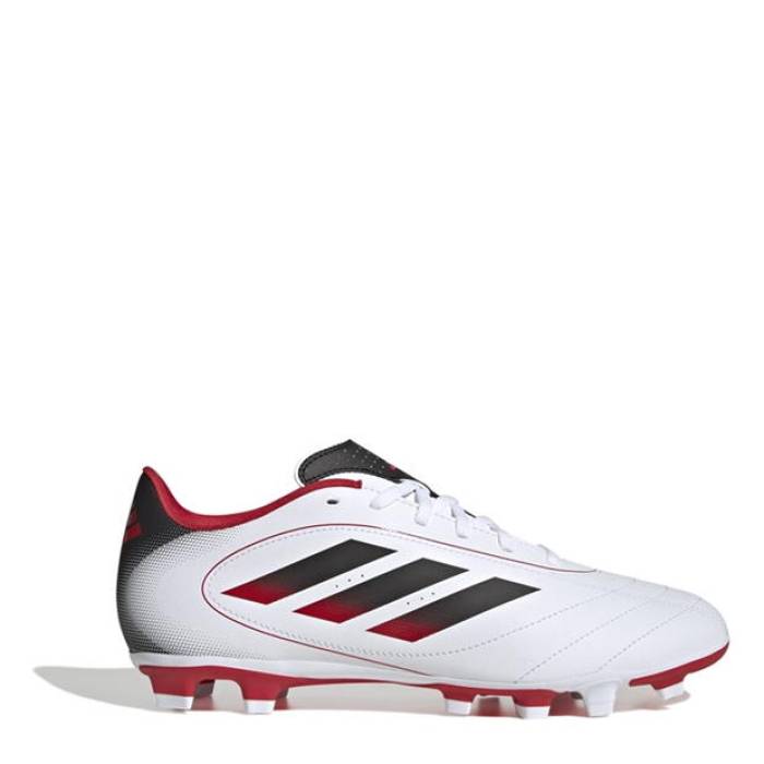 アディダス Adidas 【 Goletto Viii Firm Ground Football Boots Men White/Solar Red 】 フットボール ブーツ スポーツ アウトドア サッカー フットサル サッカー シューズ スパイク メンズシューズ メンズ 白色