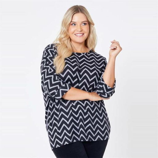Be You 【 Supersoft Zag Tunic Women Zigzag Stripe 】 レディースファッション チュニック レディース Stripe ストライプ Be You 【 Supersoft Zag Tunic Women Zigzag Stripe 】 レディースファッション チュニック レディース Stripe ストライプ