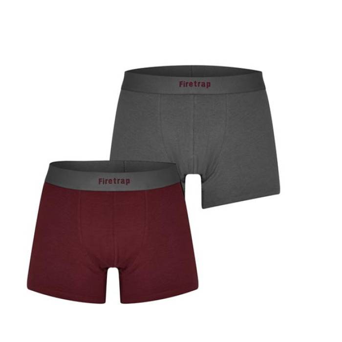 Firetrap  2 Pack Trunks Men Grey / Wine  ʡ  ʥȥ  ʡ  ...