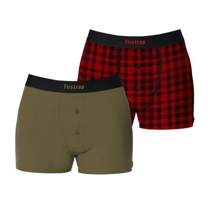Firetrap  2 Pack Boxers Men Black/Green  ʡ  ʥȥ  ʡ  ...