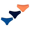 リーボック Reebok 【 3-Pack Thong Briefs Womens Women Navy/Orange/Blu 】 3個入 レディース インナー...