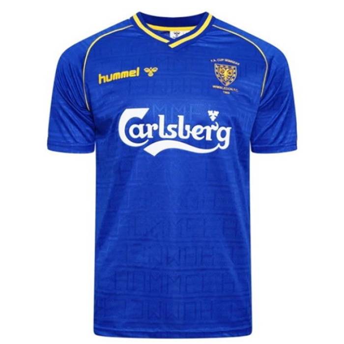 ヒュンメル Hummel 【 Afc Wimbledon 1988 Retro Home Shirt Adults Men Blue 】 レトロ スポーツ アウ...