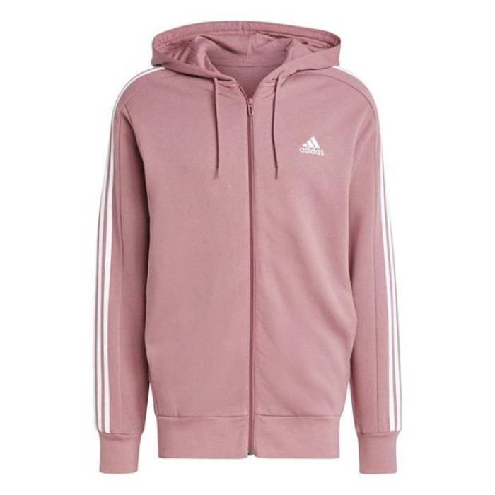 アディダス Adidas 【 Essentials French Terry 3-Stripes Zip Hoodie Mens Men Preloved Crimso 】 フーディー パーカー メンズ スポーツ アウトドア サッカー フットサル メンズウェア その他 メンズ