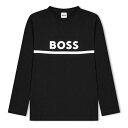ボス Boss 【 Long Sleeve Logo Print T-Shirt Junior Boys Kids 】 Sleeve スリーブ ロゴ Tシャツ ...