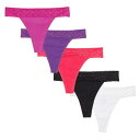 Be You 【 Pack Lace Trim Cotton Thong Women Multi 】 インナー 下着 ナイトウェア レディース インナー 下着 ...