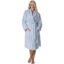 Camille 【 Fleece Bathrobe With Shawl Collar & Pockets Women Aqua Heart 】 フリース インナー 下着 ナイトウェア レディース ナイトウェア ルームウェア ナイトガウン レディース アクア