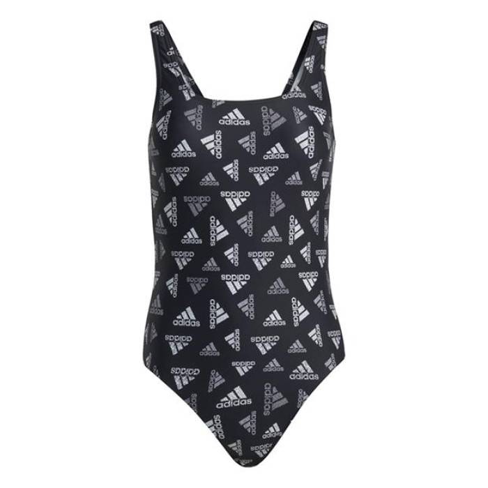 アディダス Adidas 【 Aop Sportswear Swimsuit Women Black/White 】 水着 スポーツ アウトドア 水泳 競技水着 レディース競技水着 レディース 黒色 ブラック 白色 ホワイト