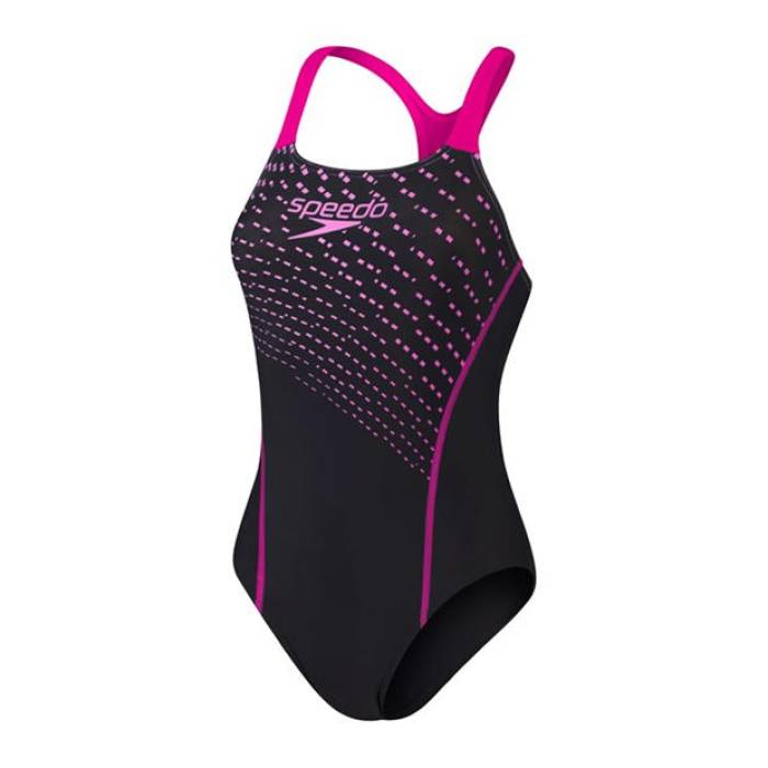 ԡ Speedo  Medley Logo Womens Swimsuit Women Black/Diva   ǥ ...