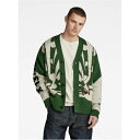 G Star 【 Holiday Loose Knitted Cardigan Men Nuri Green 】 カーディガン メンズファッション トップス カ...