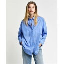 ガント Gant 【 Os Striped Poplin Bd Shirt Clear Sk Women Clear Sky 】 レディースファッション トップ...