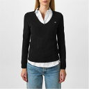 ガント Gant 【 Extrafine Lambswool V-Neck Cream S Women Black 】 Vネック クリーム レディースファッショ...