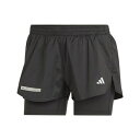 アディダス Adidas 【 Ultimate Two-In-One Shorts Womens Women Black 】 Ultimate アルティメイト ...