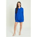 Be You 【 Textured Shirt And Shorts Set Women Cobalt Blue 】 ショーツ レディースファッション その他 ...