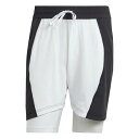 アディダス Adidas 【 Tennis Shorts And Inner Shorts Set Mens Men Blk/Wht 】 テニス ショーツ メン...