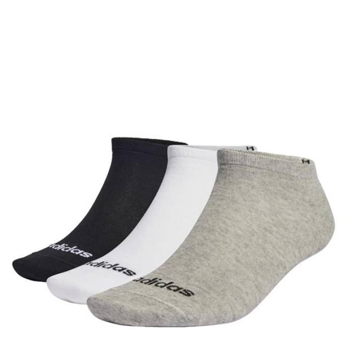 ǥ Adidas  Thin Linear Low-Cut Socks 3 Pairs Womens Women Meggreyh...
