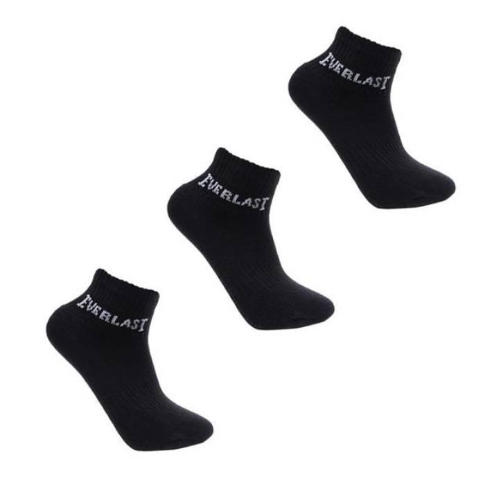 Everlast  Quarter Socks 3 Pack Junior Kids Black  å å ٥ӡ ޥ...