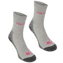 サロモン Salomon 【 Lightweight 2 Pack Walking Socks Ladies Men Grey/Fuchsia 】 ソックス・靴...