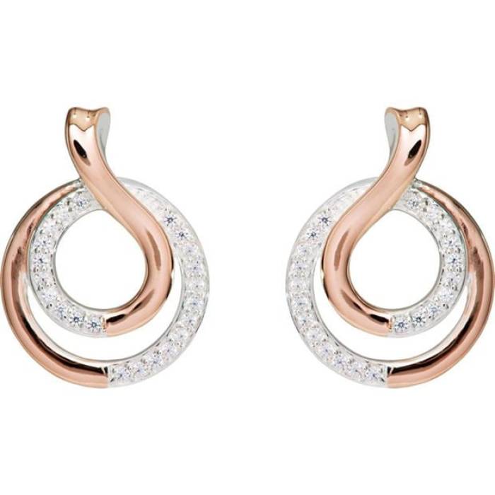 Unique And Co 【 Unique & Co Sterling, Gold,Cz Stud Earrings Women Multi 】 イヤリング ジュエリ..