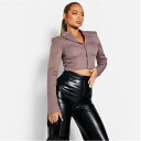 I Saw It First 【 Cropped Hook And Eye Blazer Women Mauve 】 ブレイザー レディースファッション その他...