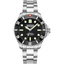 Depth Charge 【 Charge Stainless Steel Black Dial Dive Watch Men Silver And Black 】 ステンレス Steel スティール 黒色 ブラック Watch ウォッチ・時計 腕時計 メンズ腕時計 メンズ Silver 銀色・シルバー 黒色 ブラ