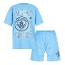 Team 【 Boys Manchester City Short Sleeve Pj Set Kids Man City 】 シティ Sleeve スリーブ ...
