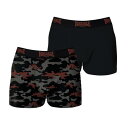 Lonsdale 【 Pack Trunk Mens Men Rust Camo/Black 】 メンズ インナー 下着 ナイトウェア メンズ インナー 下着 ボクサーパンツ メンズ カモ柄 黒色 ブラック