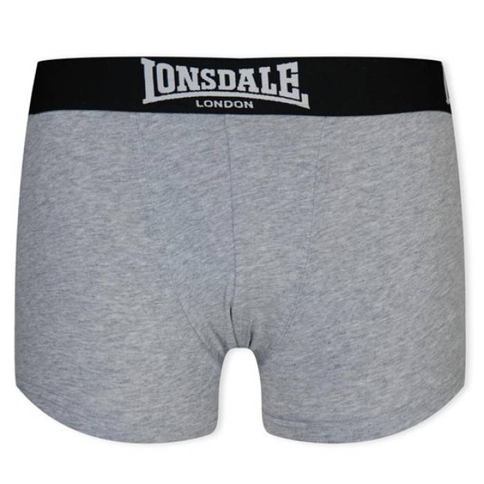 Lonsdale  2 Pack Trunk Shorts Junior Boys Kids Grey  硼 å ٥ӡ ޥ...