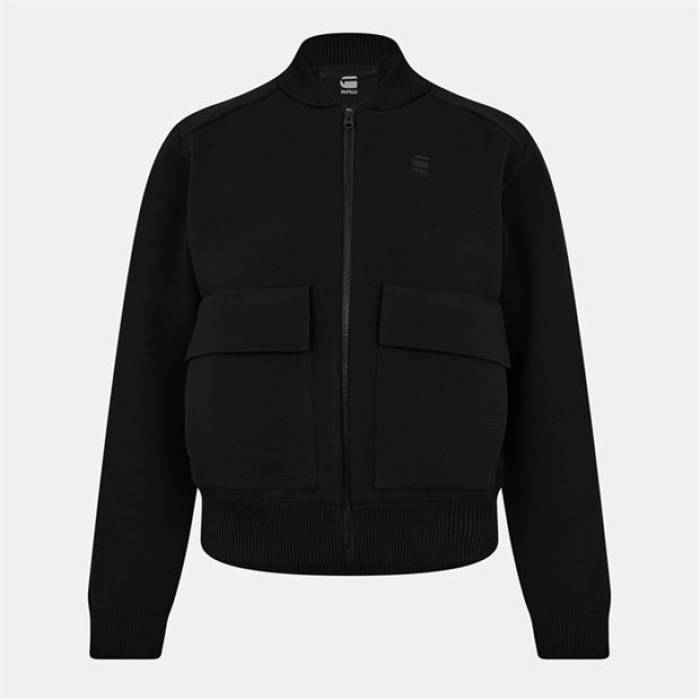 G Star 【 Engineered Knitted Bomber Men Dk Black 】 メンズファッション トップス ニット セーター メンズ 黒色 ブラック(4)