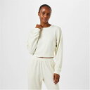 ジャック ウィルス Jack Wills 【 Cropped Modal Crewneck Sweater Womens Women White 】 トレーナー...