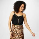 Biba 【 Necklace Chain Cami Top Women Black 】 ネックレス レディースファッション トップス ベスト ジレ レディース...