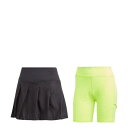 アディダス Adidas 【 Aeroready Pro Pleated Tennis Skirt Womens Women Black/Lemon 】 プロ テニス レディース スポーツ アウトドア テニス レディースウェア その他 レディース 黒色 ブラック(4)