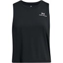 アンダーアーマー Under Armour 【 Energy Crop Tank Women Black/White 】 エナジー Crop クロップ タンクト...