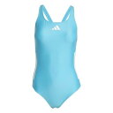 アディダス Adidas 【 Classic 3-Stripes Swimsuit Womens Women Cyan/White 】 クラシック 水着 レディ...