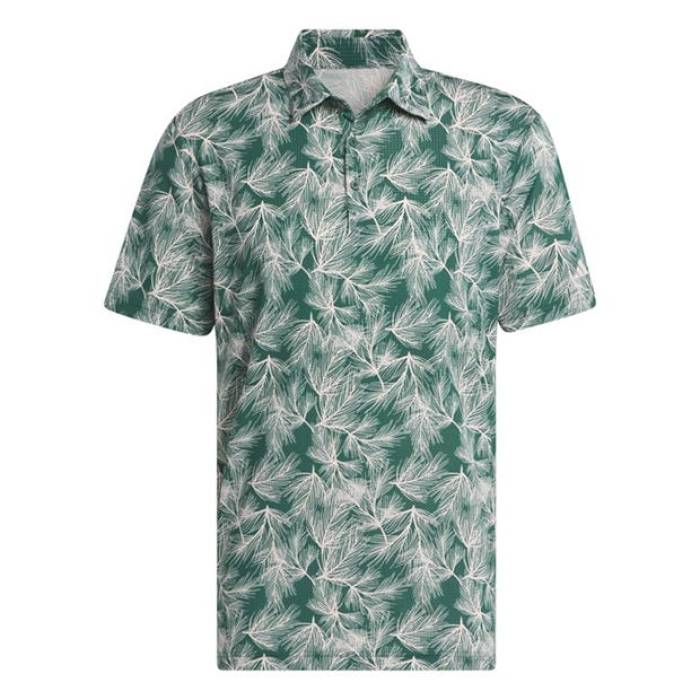 ǥ Adidas  Ultimate 365 Pine Print Golf Shirt Men Collegiategreen ...