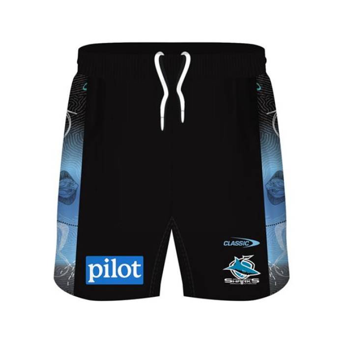 Classic Sportswear 【 Cronulla Sharks 2024 Indigenous Training Shorts Mens Men 】 シャークス トレーニング ショーツ メンズ スポーツ アウトドア ラグビー ウェア ハーフパンツ ショートパンツ メンズ