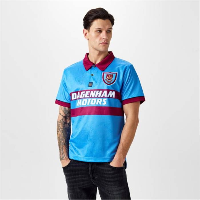 Score Draw 【 West Ham United Away Centenary Shirt 1995 Adults Men Blue 】 ユナイテッド ...