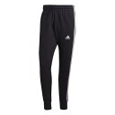アディダス Adidas 【 Essentials French Terry Tapered Cuff 3- Stripes Joggers Men Black...