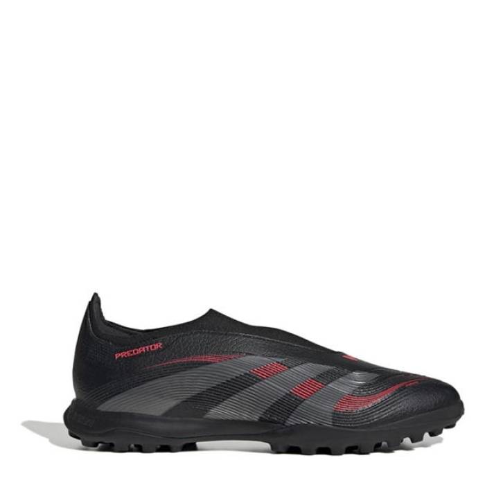 アディダス Adidas 【 Predator League Laceless Astro Turf Football Boots Men Black/Grey...