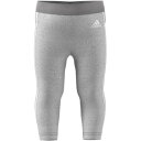 アディダス Adidas 【 Girls 3 Stripes Leggings Kids Grey/White 】 レギンス・タイツ キッズ ベビー マタニティ...
