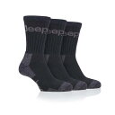 Jeep 【 3 Pack Terrain Boot Sock Mens Unisex Black/Charcoal 】 ブーツ メンズ スポーツ アウトドア ...